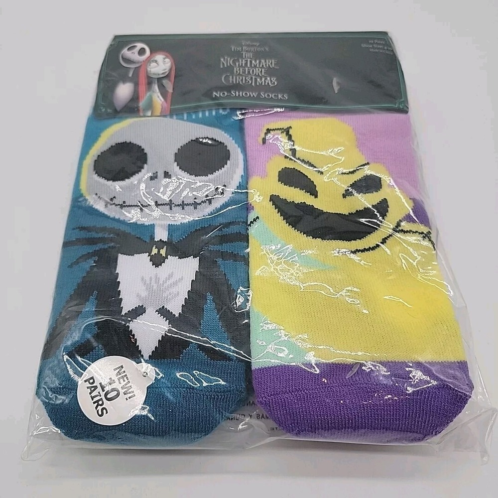 10 Pairs Nightmare Before Christmas Socks No Show Ankle Set Jack Sally Halloween